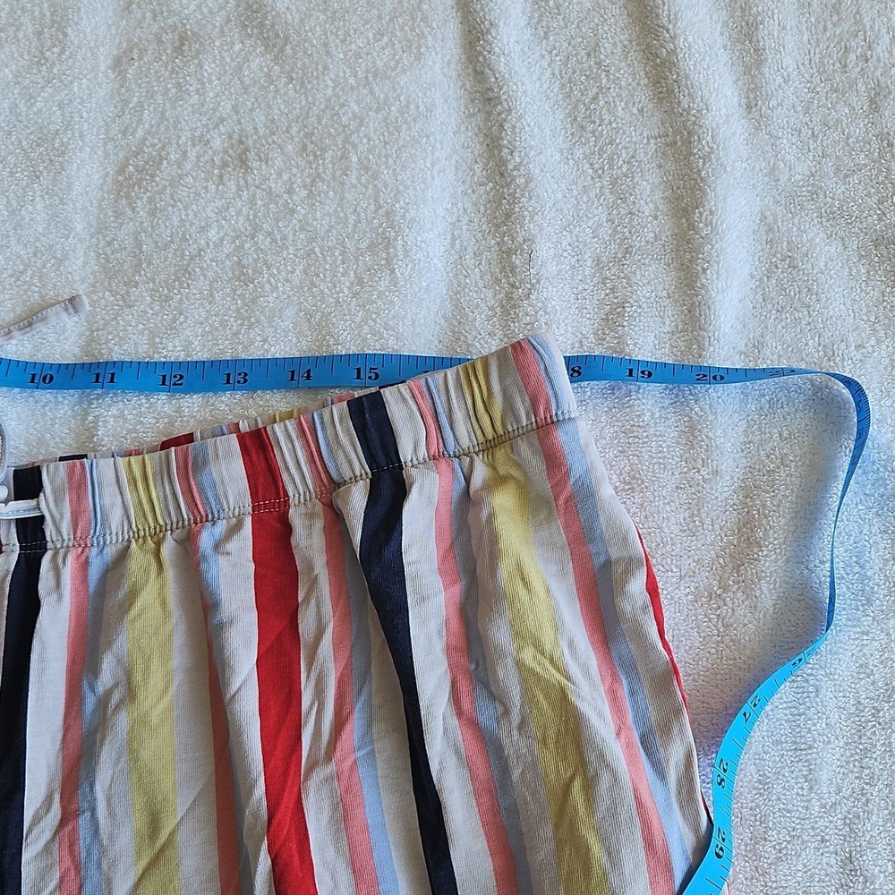 Liz Claiborne Multicolor XL Striped 100% Cotton Knit Capri Lounge Pants Women - Picture 4 of 5